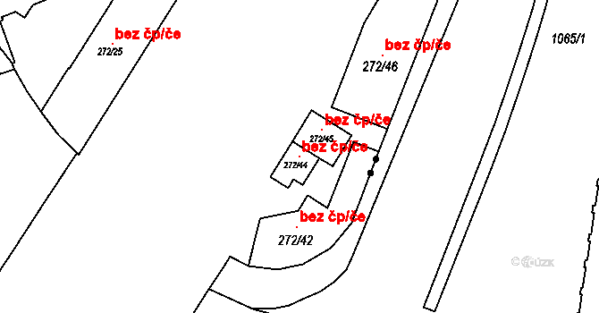 Brno 115241868 na parcele st. 272/44 v KÚ Město Brno, Katastrální mapa