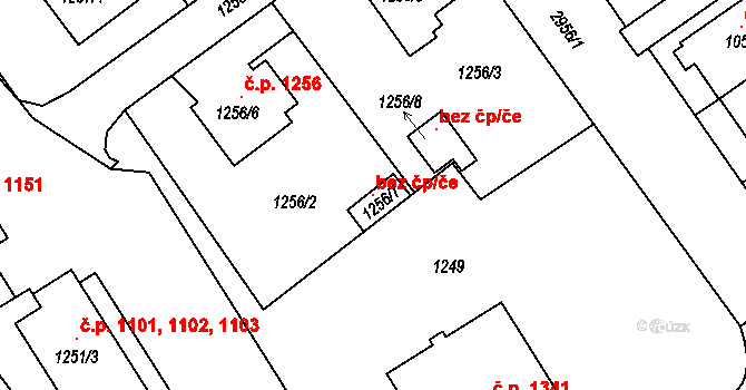Rychnov nad Kněžnou 121142868 na parcele st. 1256/7 v KÚ Rychnov nad Kněžnou, Katastrální mapa