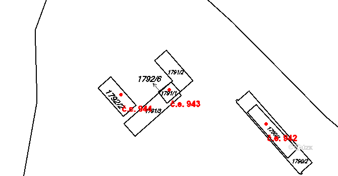 Objekt 43672868, Katastrální mapa