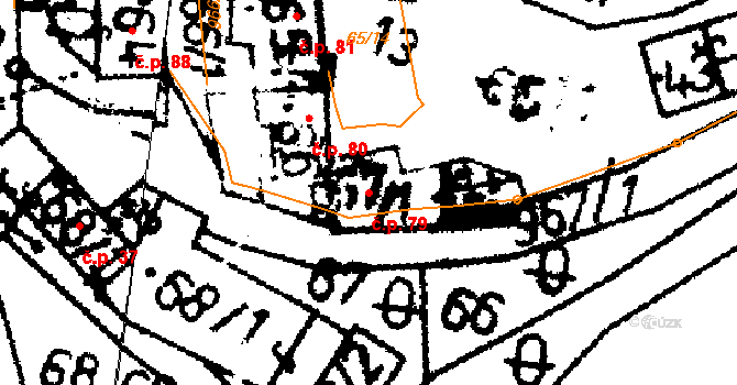 Čichtice 79, Bavorov na parcele st. 67/1 v KÚ Čichtice, Katastrální mapa
