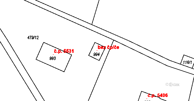 Jablonec nad Nisou 147297869 na parcele st. 994 v KÚ Kokonín, Katastrální mapa