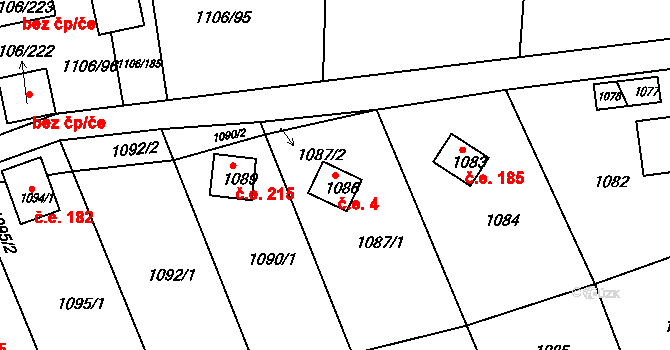 Těchov 293, Blansko, Katastrální mapa