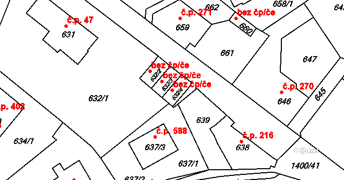 Liberec 40816869 na parcele st. 632/4 v KÚ Růžodol I, Katastrální mapa