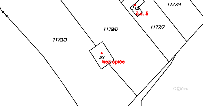 Mlýny 40926869 na parcele st. 93 v KÚ Mlýny u Choustníku, Katastrální mapa