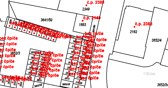 Břeclav 42141869 na parcele st. 2163/1 v KÚ Břeclav, Katastrální mapa