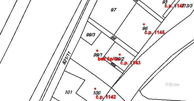 Příbor 43107869 na parcele st. 99/1 v KÚ Klokočov u Příbora, Katastrální mapa