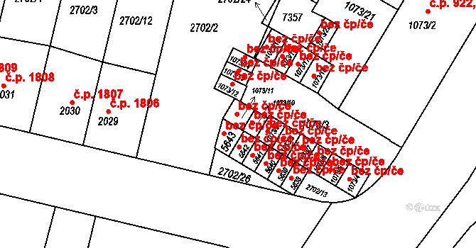 Žatec 47117869 na parcele st. 1073/11 v KÚ Žatec, Katastrální mapa