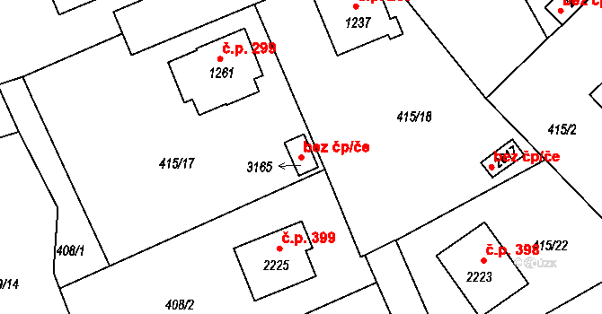 Český Krumlov 48726869 na parcele st. 3165 v KÚ Český Krumlov, Katastrální mapa