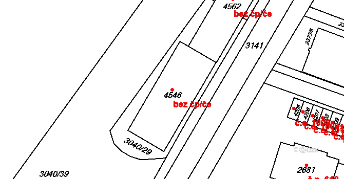Kyjov 79391869 na parcele st. 4546 v KÚ Kyjov, Katastrální mapa