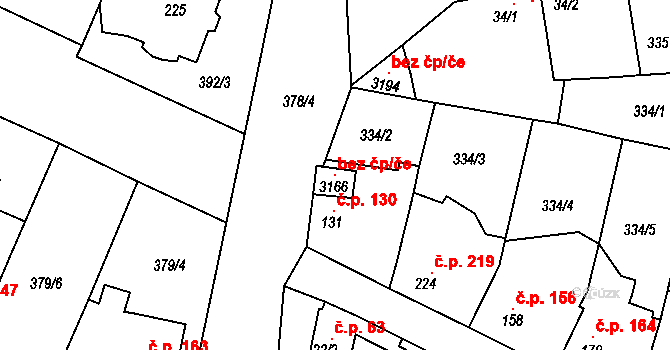 Neratovice 98154869 na parcele st. 3166 v KÚ Neratovice, Katastrální mapa
