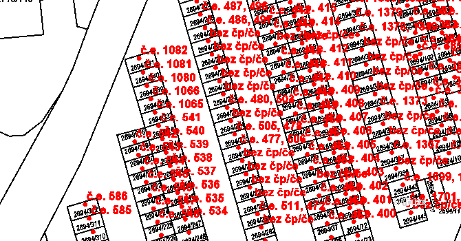 Pelhřimov 479,504 na parcele st. 2694/274 v KÚ Pelhřimov, Katastrální mapa