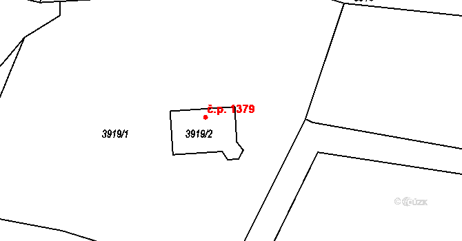 Třešť 1379 na parcele st. 3919/2 v KÚ Třešť, Katastrální mapa