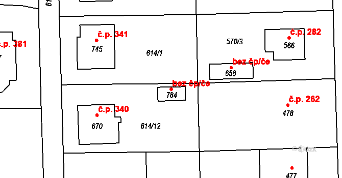 Valašská Polanka 43144870 na parcele st. 784 v KÚ Valašská Polanka, Katastrální mapa