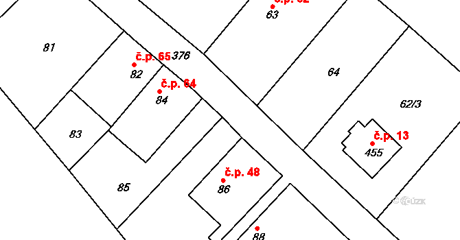 Skrochovice 64, Brumovice na parcele st. 84 v KÚ Skrochovice, Katastrální mapa