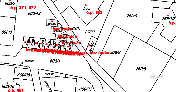 Kutná Hora 47698870 na parcele st. 276/2 v KÚ Kutná Hora, Katastrální mapa