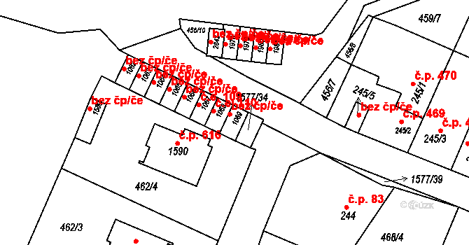Litovel 111 na parcele st. 1069 v KÚ Litovel, Katastrální mapa