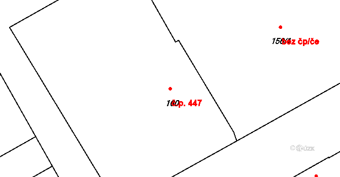 Liberec VII-Horní Růžodol 447, Liberec na parcele st. 160 v KÚ Horní Růžodol, Katastrální mapa