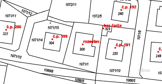 Prčice 198, Sedlec-Prčice, Katastrální mapa