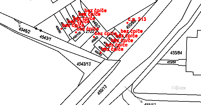 Příbram 38623871 na parcele st. 400/83 v KÚ Březové Hory, Katastrální mapa