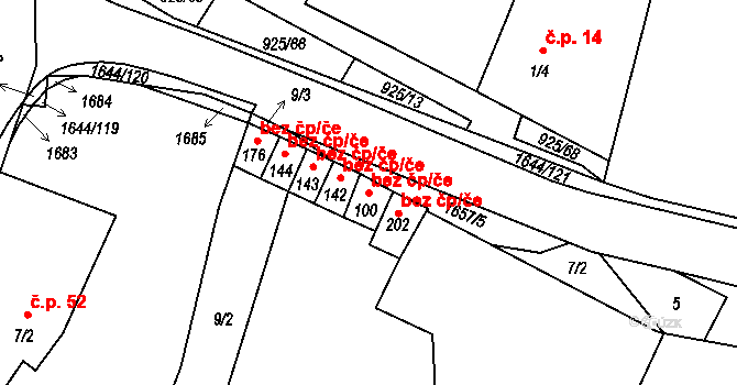 Čechtín 43572871 na parcele st. 100 v KÚ Čechtín, Katastrální mapa