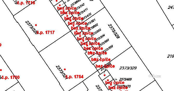 Opava 43786871 na parcele st. 2373/504 v KÚ Opava-Předměstí, Katastrální mapa