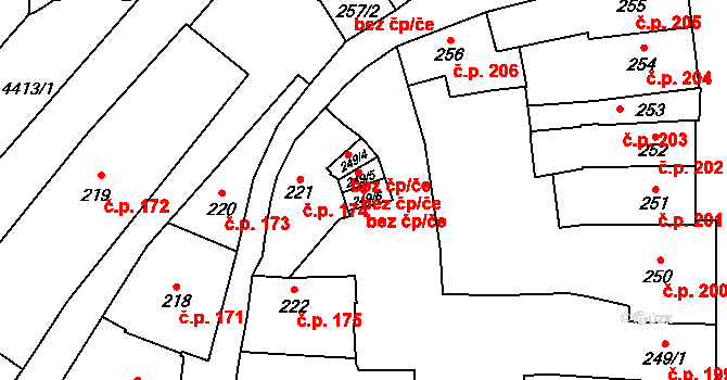 České Budějovice 46876871 na parcele st. 249/6 v KÚ České Budějovice 1, Katastrální mapa