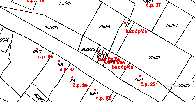 Klabava 47090871 na parcele st. 45/3 v KÚ Klabava, Katastrální mapa