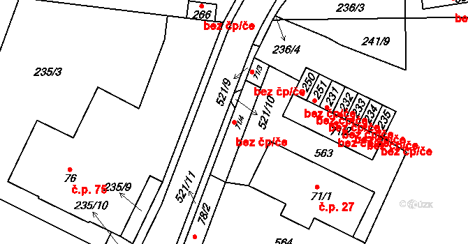 Ústí nad Orlicí 47811871 na parcele st. 71/4 v KÚ Kerhartice nad Orlicí, Katastrální mapa