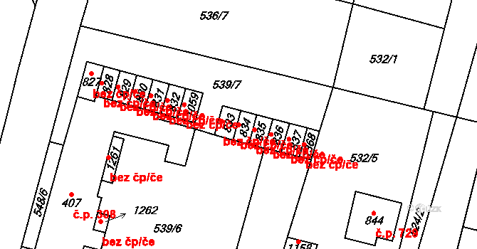 Libochovice 47912871 na parcele st. 834 v KÚ Libochovice, Katastrální mapa