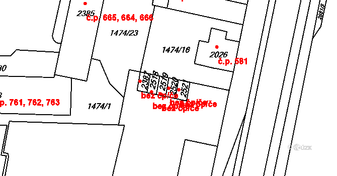 Chrudim 48635871 na parcele st. 2520 v KÚ Chrudim, Katastrální mapa