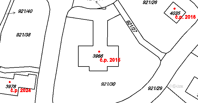 Dobříš 2015 na parcele st. 3966 v KÚ Dobříš, Katastrální mapa