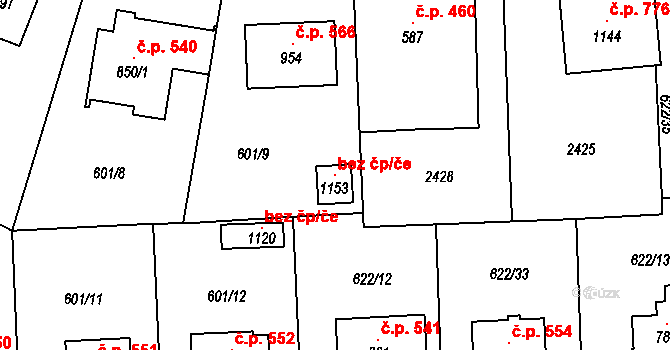 Sobotka 102154872 na parcele st. 1153 v KÚ Sobotka, Katastrální mapa