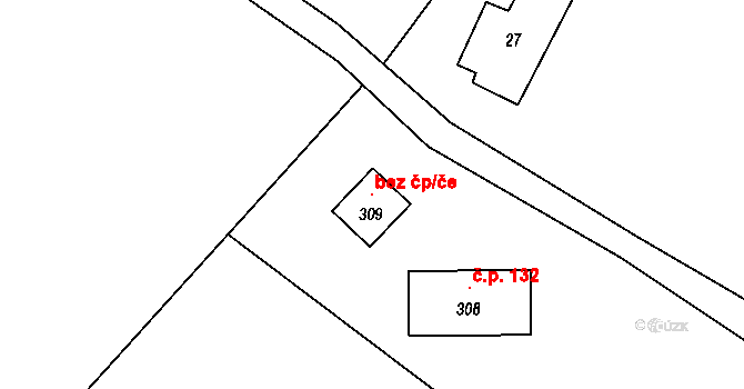 Svojkov 104434872 na parcele st. 309 v KÚ Svojkov, Katastrální mapa