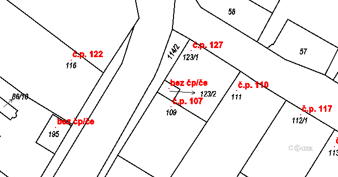 Křečkov 119993872 na parcele st. 123/2 v KÚ Křečkov, Katastrální mapa
