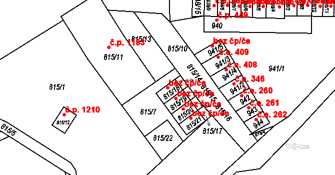 Podbořany 148870872 na parcele st. 815/18 v KÚ Podbořany, Katastrální mapa