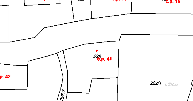 Stará Lípa 41, Česká Lípa na parcele st. 223 v KÚ Stará Lípa, Katastrální mapa