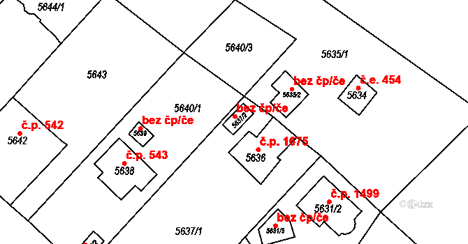 Černošice 39583872 na parcele st. 5637/2 v KÚ Černošice, Katastrální mapa