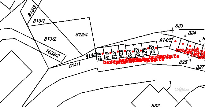 Komárov 40577872 na parcele st. 815 v KÚ Komárov u Hořovic, Katastrální mapa