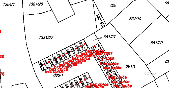 Litoměřice 41092872 na parcele st. 680/2 v KÚ Litoměřice, Katastrální mapa