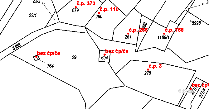 Polešovice 41416872 na parcele st. 654 v KÚ Polešovice, Katastrální mapa