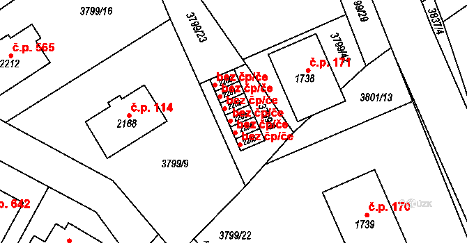 Morávka 43100872 na parcele st. 2283 v KÚ Morávka, Katastrální mapa
