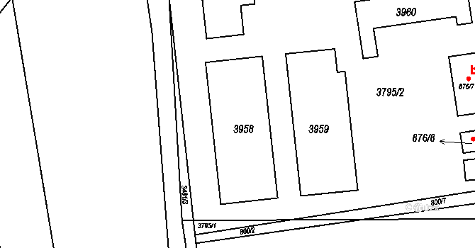Lysá nad Labem 43424872 na parcele st. 876/4 v KÚ Lysá nad Labem, Katastrální mapa