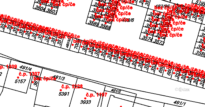 Třebíč 50025872 na parcele st. 3523 v KÚ Třebíč, Katastrální mapa