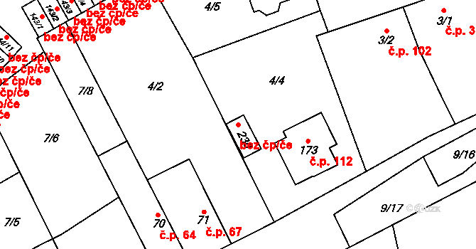 Poděbrady 40030873 na parcele st. 230 v KÚ Polabec, Katastrální mapa
