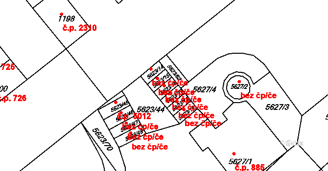 Znojmo 42547873 na parcele st. 5623/16 v KÚ Znojmo-město, Katastrální mapa