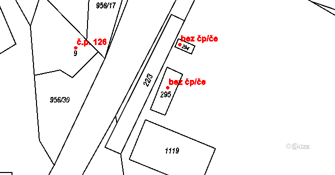 Libčeves 46262873 na parcele st. 295 v KÚ Libčeves, Katastrální mapa
