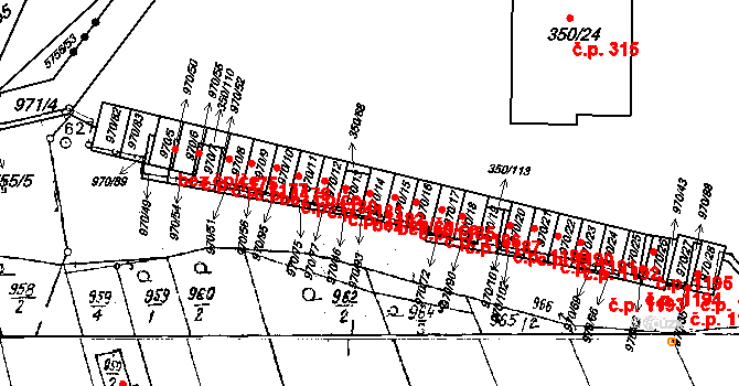 Dobšice 49051873 na parcele st. 970/14 v KÚ Dobšice u Znojma, Katastrální mapa