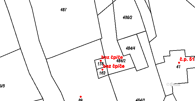 Rudník 49097873 na parcele st. 178 v KÚ Arnultovice, Katastrální mapa