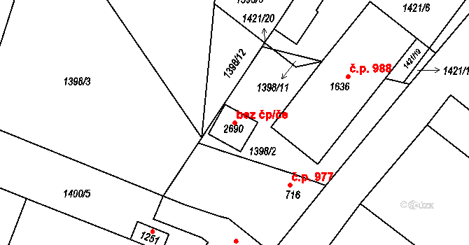 Litovel 49508873 na parcele st. 2690 v KÚ Litovel, Katastrální mapa