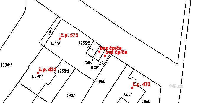 Kopřivnice 49682873 na parcele st. 1955/3 v KÚ Kopřivnice, Katastrální mapa